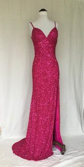 Hot Ink Sequin Gown with slit - Evening & Prom Dress
